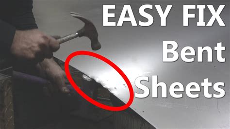 how to straighten warped sheet metal|how to straighten bent sheet metal.